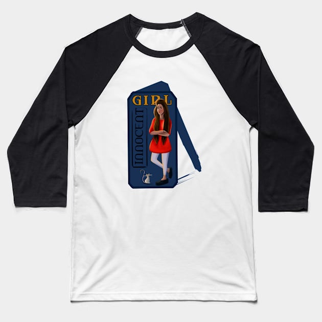 Innocent girl Baseball T-Shirt by DG vectors